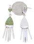 Southwestern Turquoise Sterling Silver Post Dangle Earrings AW68494